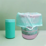 Beg sampah bertali bergolek dan bertindih